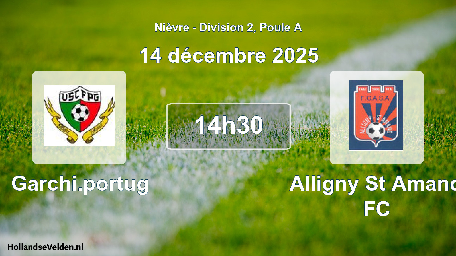 Scheduled Match: Garchi.portug - Alligny St Amand FC (14 December 2025)
