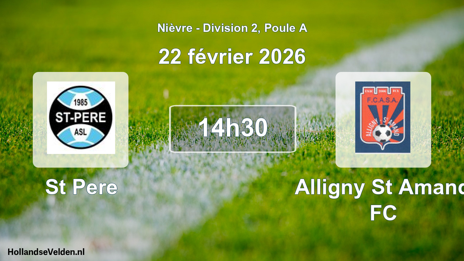 Scheduled Match: St Pere - Alligny St Amand FC (22 February 2026)