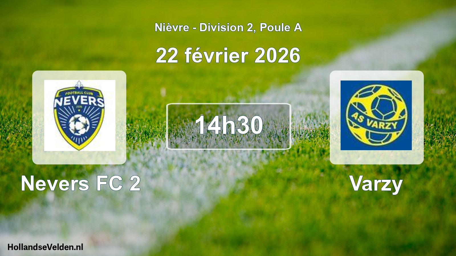 Match programmé: Nevers FC 2 - Varzy (22 février 2026)