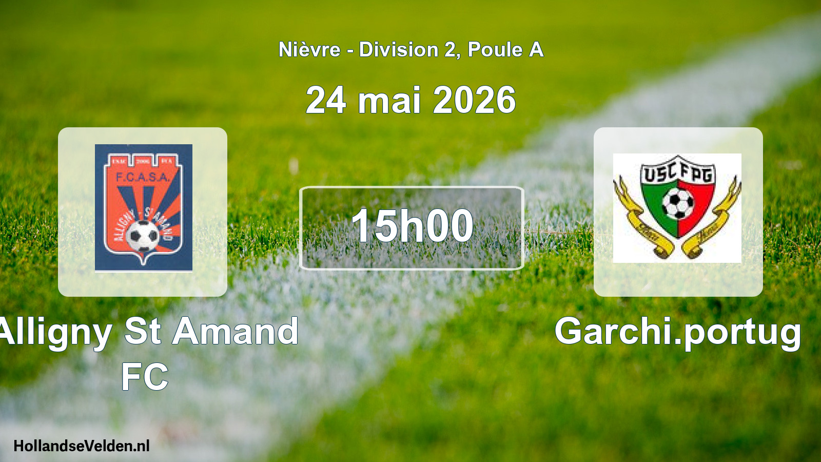 Scheduled Match: Alligny St Amand FC - Garchi.portug (24 May 2026)