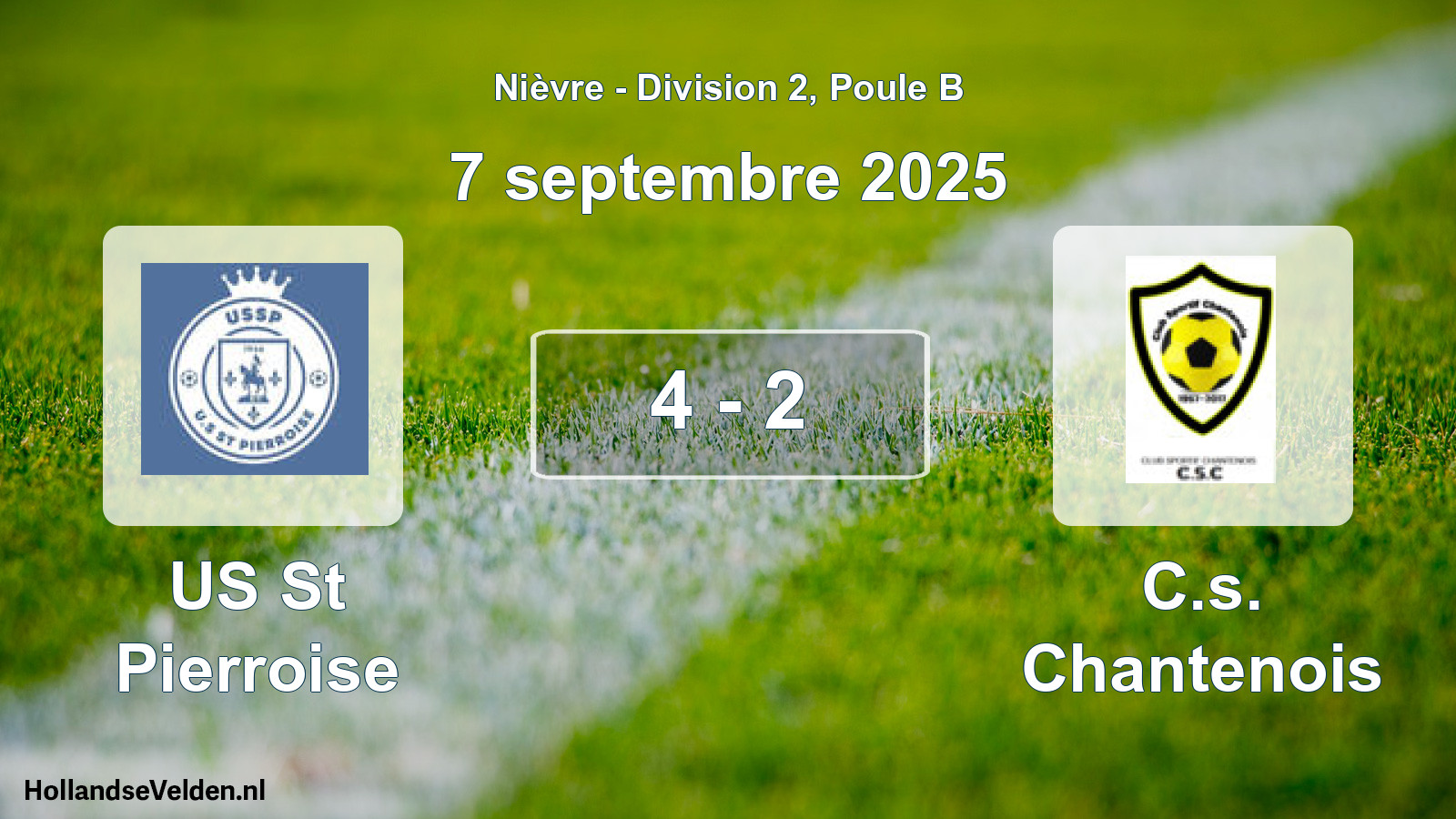 Match joué: US St Pierroise - C.s. Chantenois 4 - 2 (7 septembre 2025)