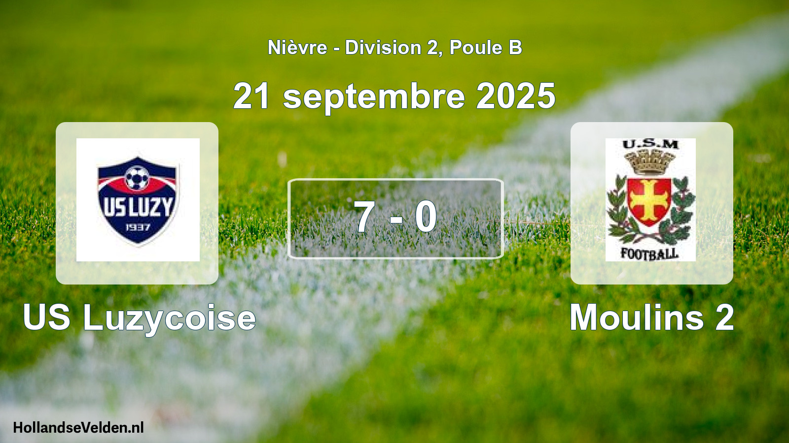 Total number of matches played: US Luzycoise - Moulins 2 7 - 0 (21 September 2025)