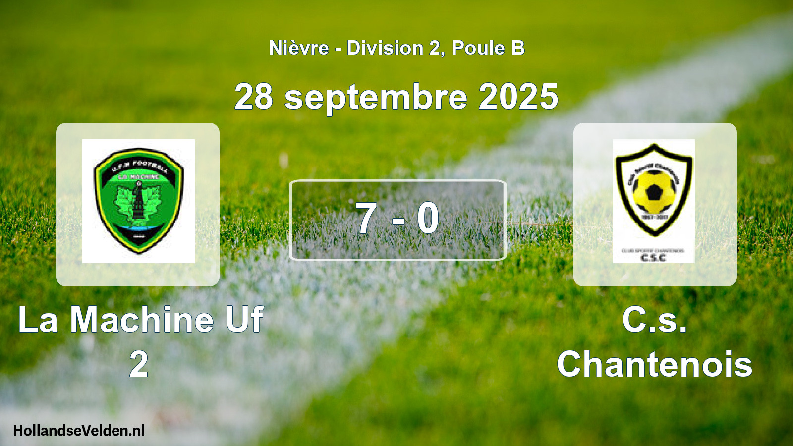 Match joué: La Machine Uf 2 - C.s. Chantenois 7 - 0 (28 septembre 2025)