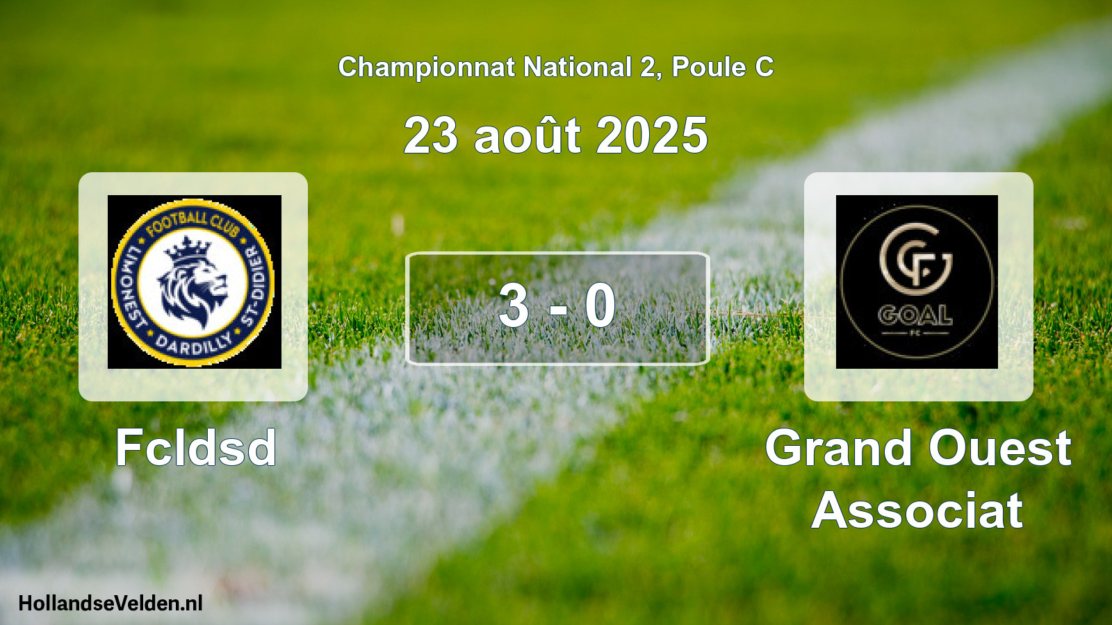 Gespeelde wedstrijd: Fcldsd - Grand Ouest Associat 0 - 0 (23 augustus 2025)