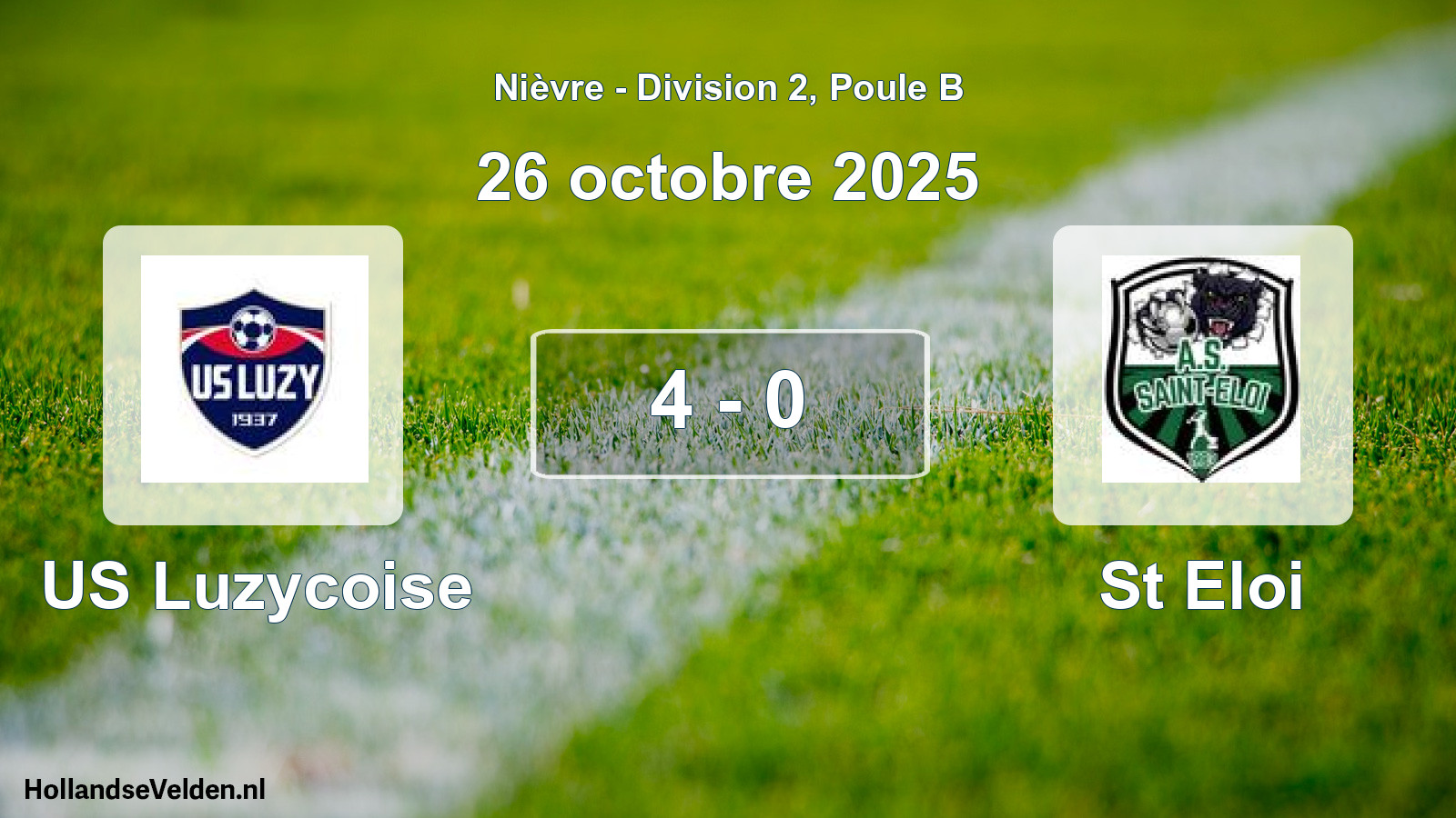 Match joué: US Luzycoise - St Eloi 4 - 0 (26 octobre 2025)