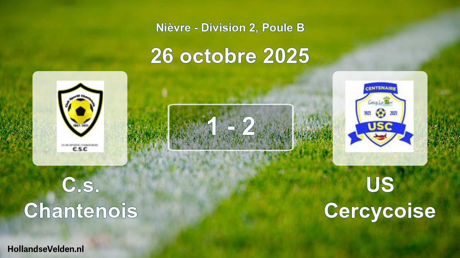 Match joué: C.s. Chantenois - US Cercycoise 1 - 2 (26 octobre 2025)