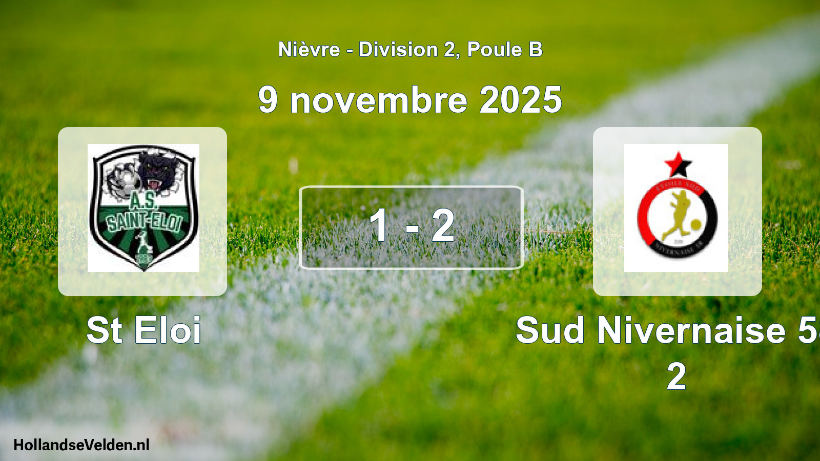 Match joué: St Eloi - Sud Nivernaise 58 2 1 - 2 (9 novembre 2025)