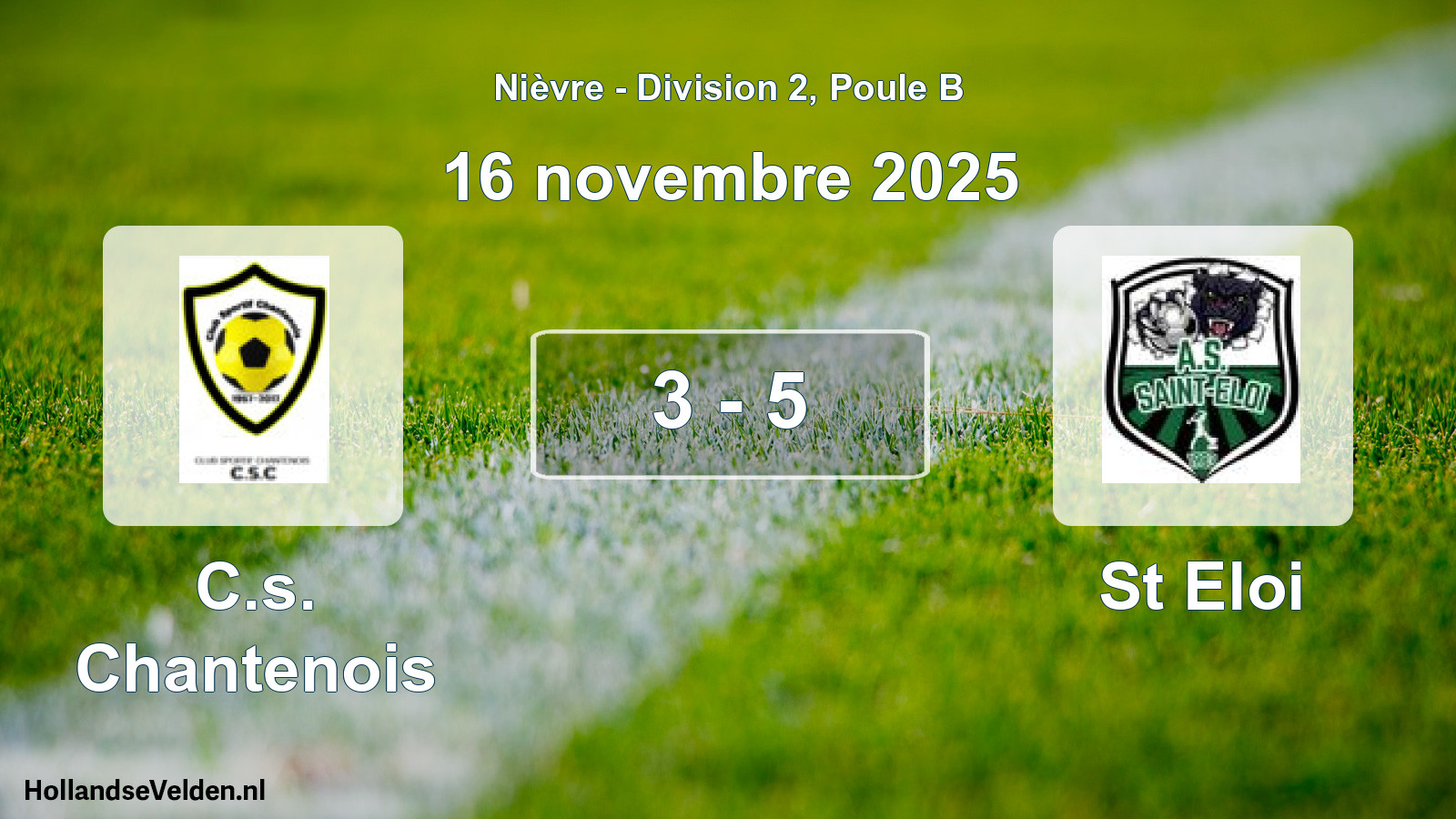 Match joué: C.s. Chantenois - St Eloi 3 - 5 (16 novembre 2025)