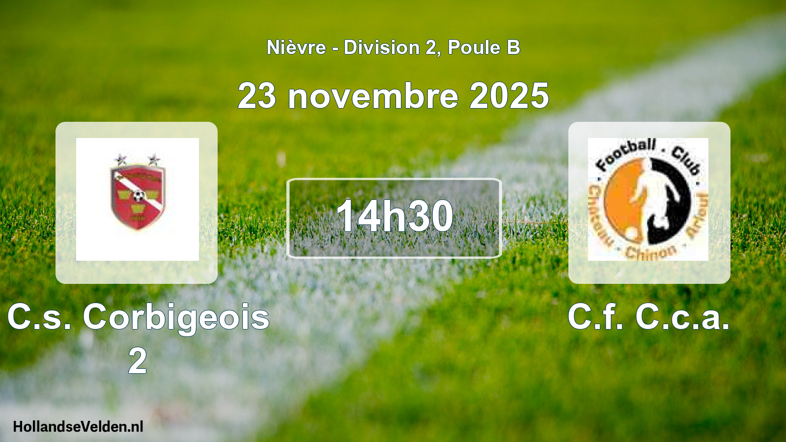 Scheduled Match: C.s. Corbigeois 2 - C.f. C.c.a. (23 November 2025)