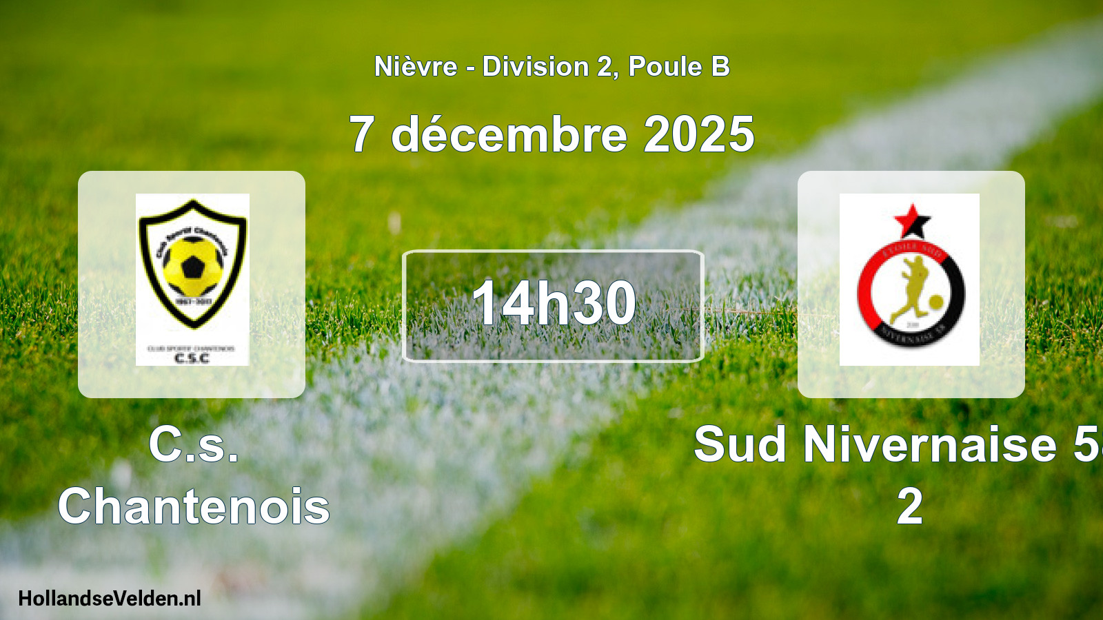 Match programmé: C.s. Chantenois - Sud Nivernaise 58 2 (7 décembre 2025)