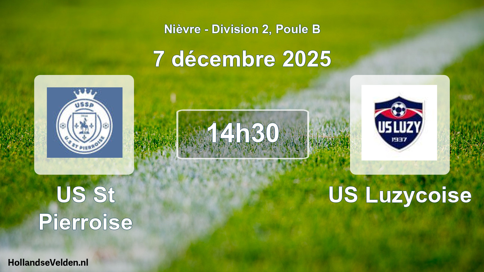 Match programmé: US St Pierroise - US Luzycoise (7 décembre 2025)