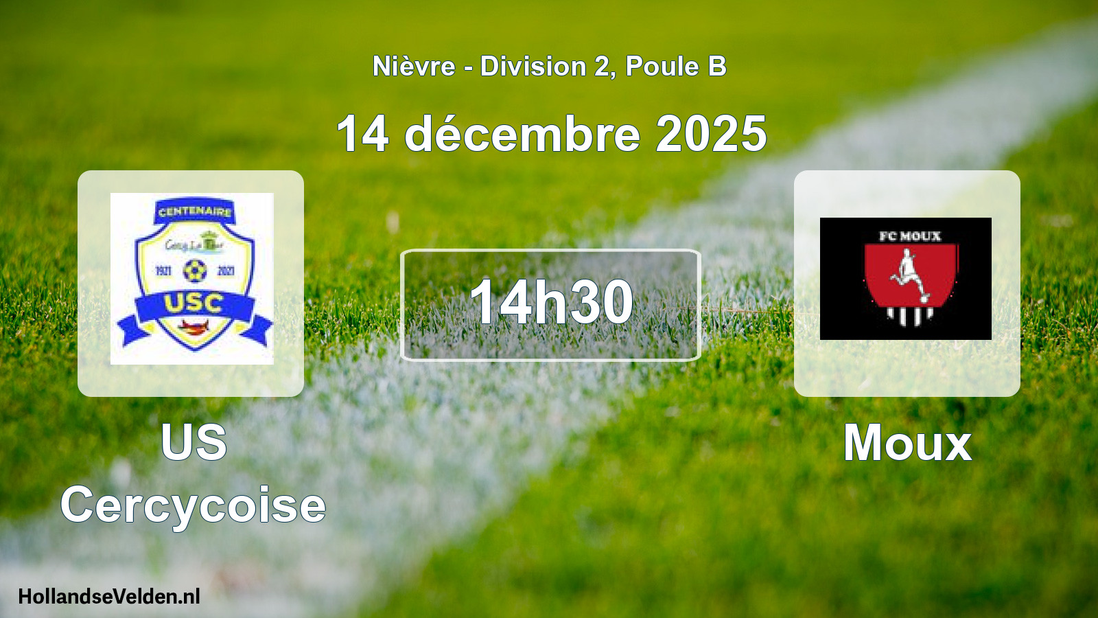 Scheduled Match: US Cercycoise - Moux (14 December 2025)