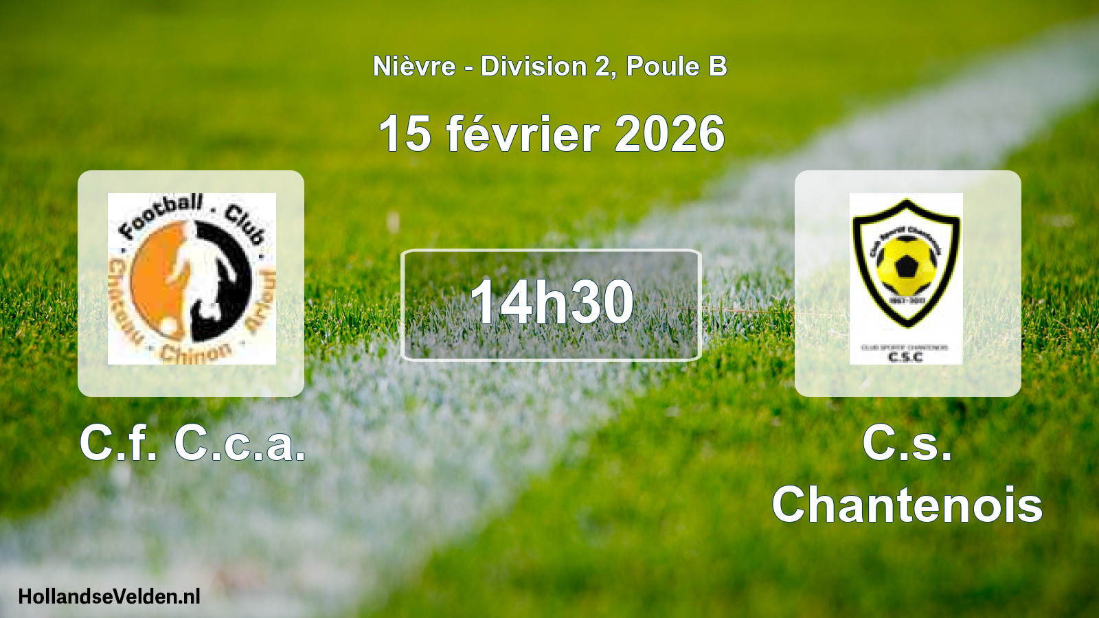 Match programmé: C.f. C.c.a. - C.s. Chantenois (15 février 2026)