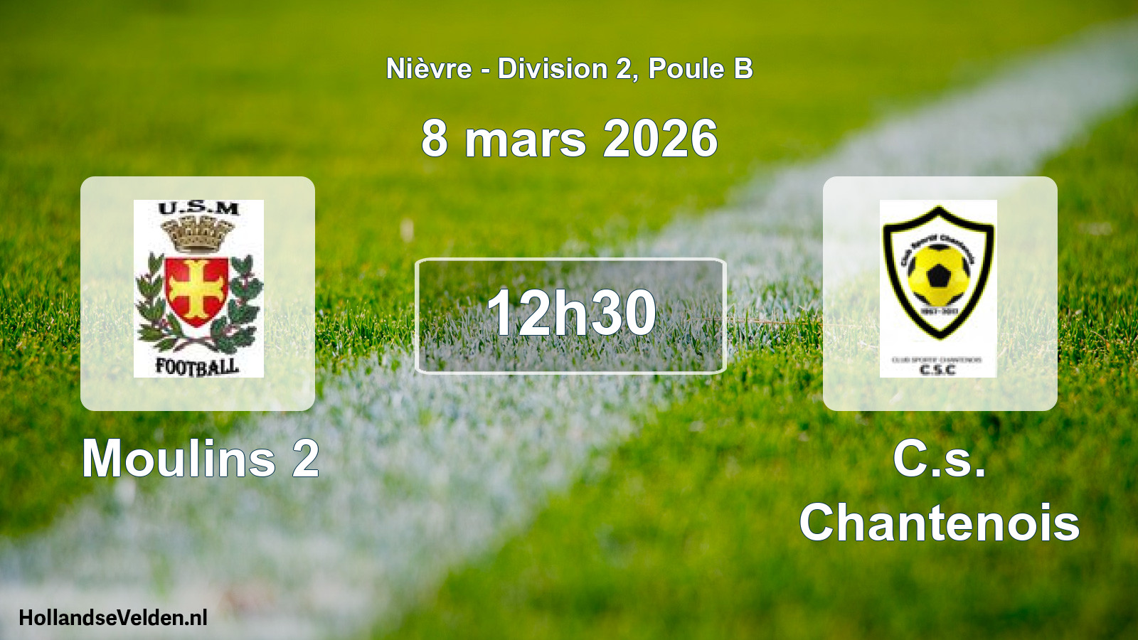 Scheduled Match: Moulins 2 - C.s. Chantenois (8 March 2026)