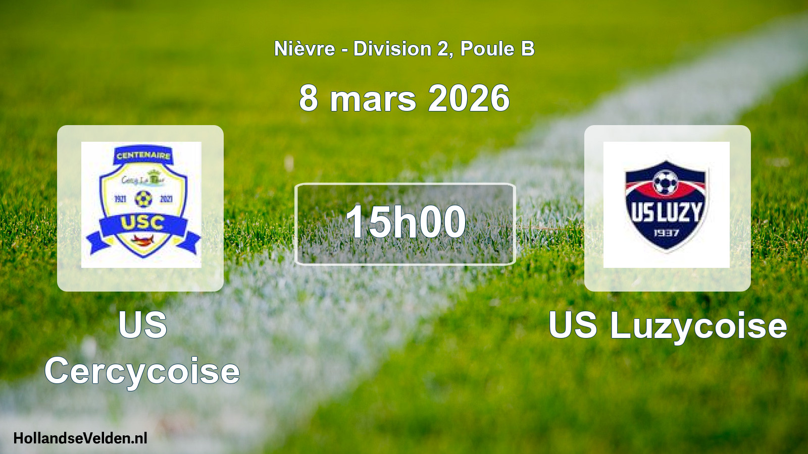 Match programmé: US Cercycoise - US Luzycoise (8 mars 2026)