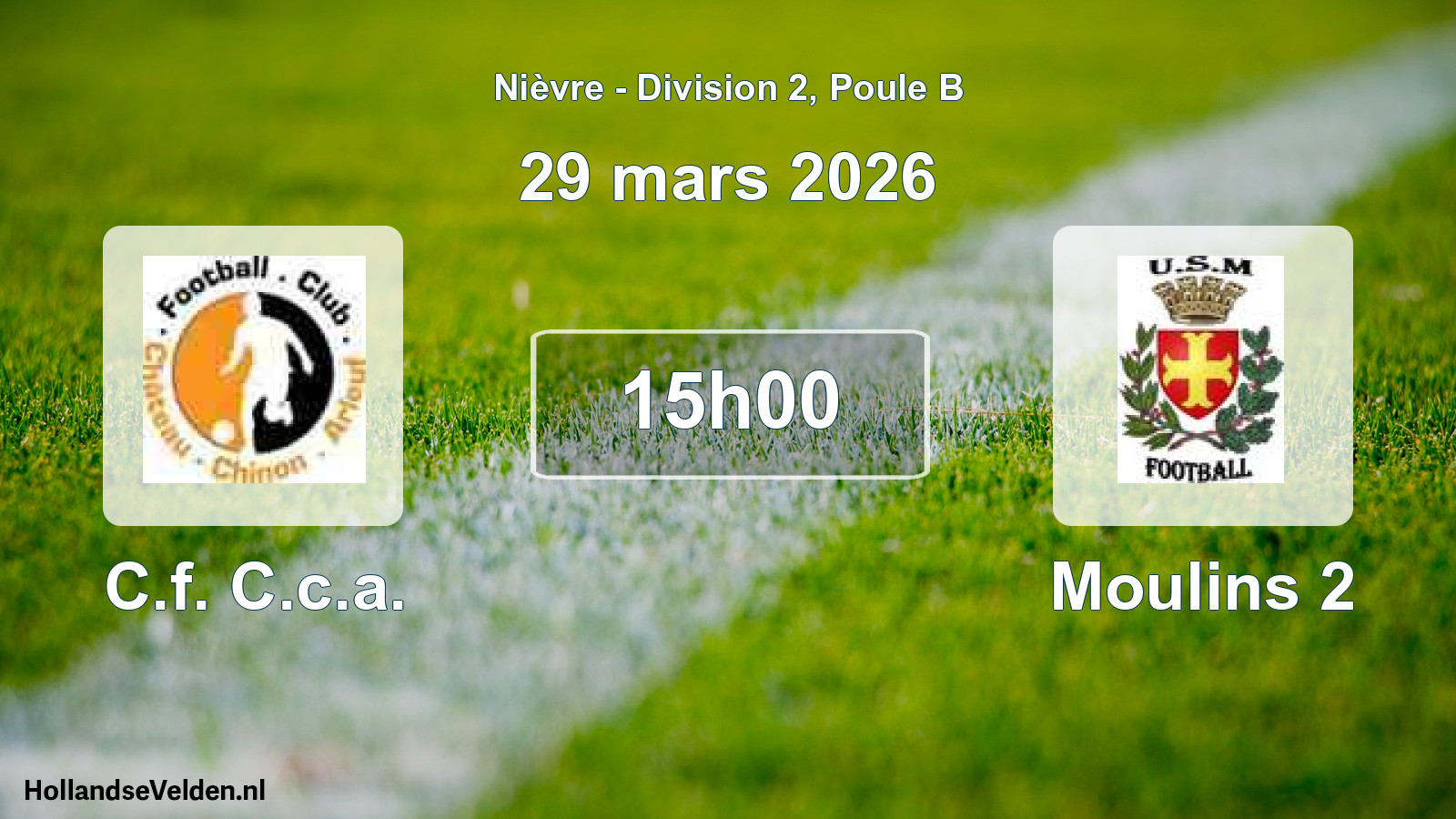 Scheduled Match: C.f. C.c.a. - Moulins 2 (29 March 2026)