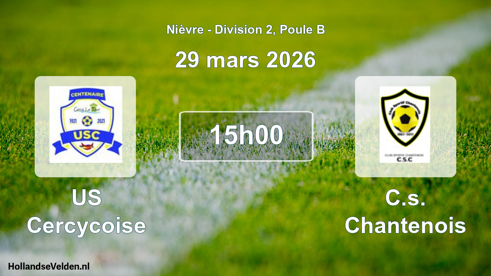 Match programmé: US Cercycoise - C.s. Chantenois (29 mars 2026)