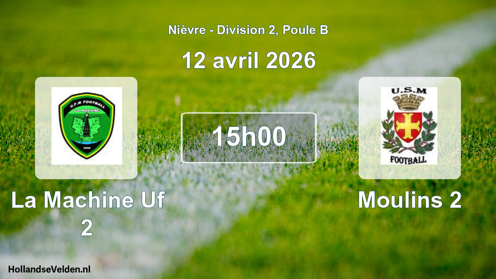 Match programmé: La Machine Uf 2 - Moulins 2 (12 avril 2026)