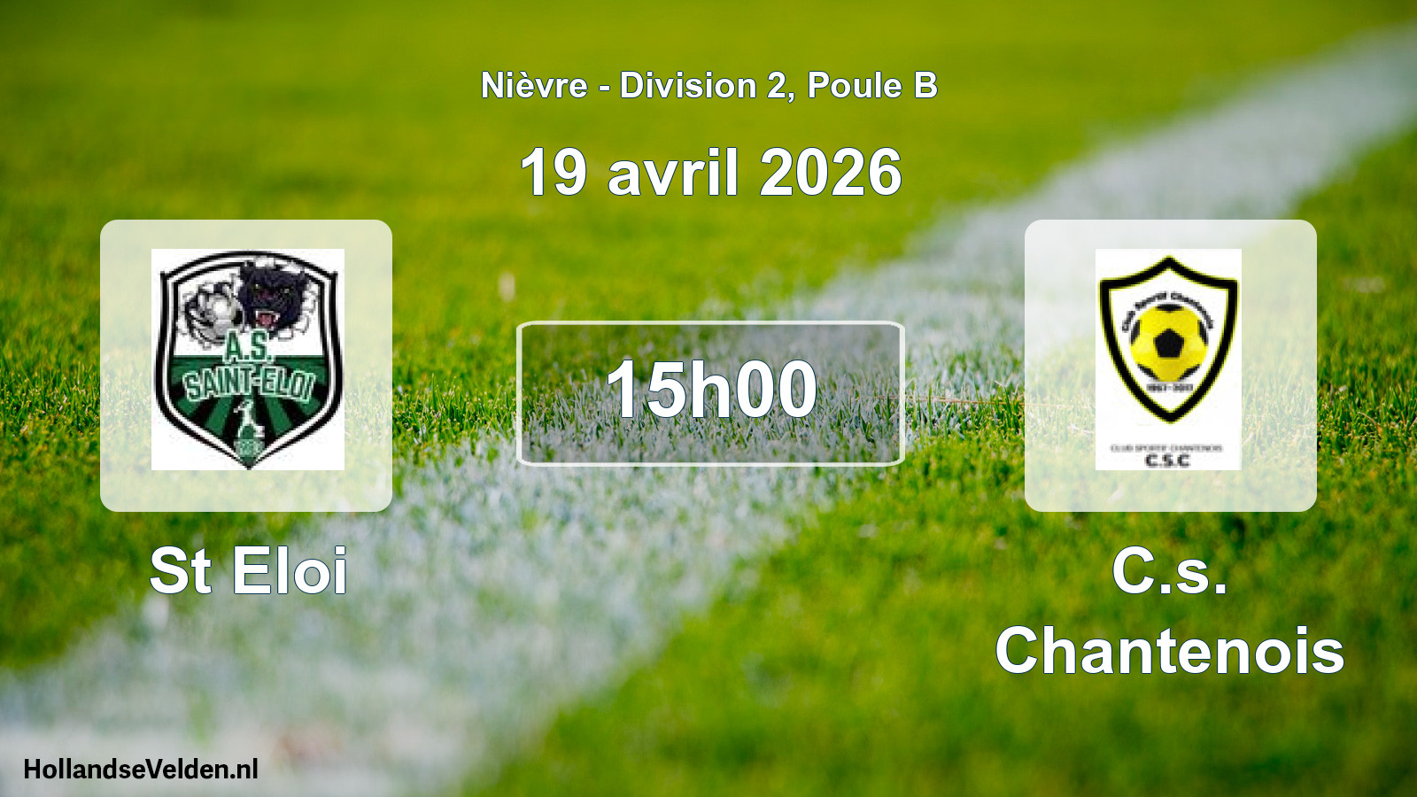 Match programmé: St Eloi - C.s. Chantenois (19 avril 2026)