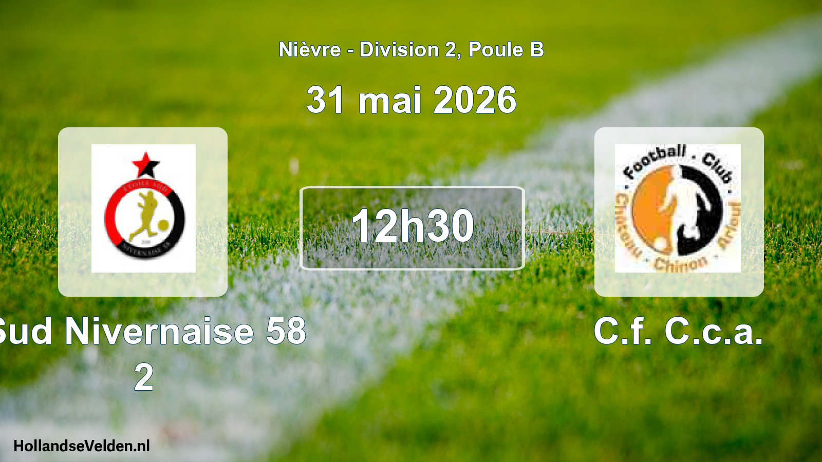Match programmé: Sud Nivernaise 58 2 - C.f. C.c.a. (31 mai 2026)