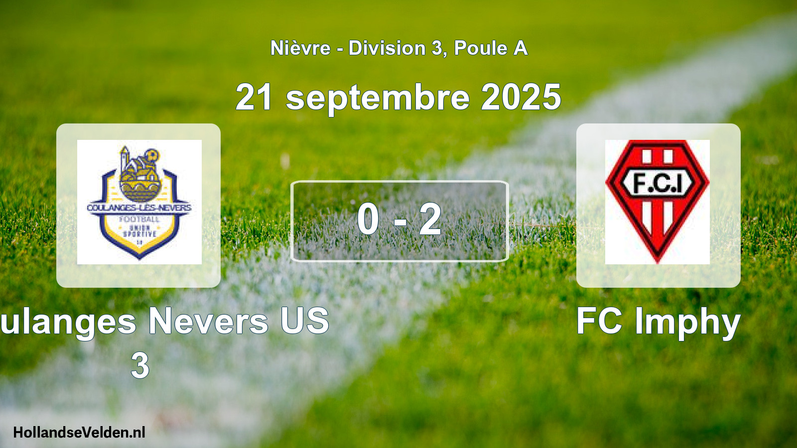 Total number of matches played: Coulanges Nevers US 3 - FC Imphy 0 - 2 (21 September 2025)