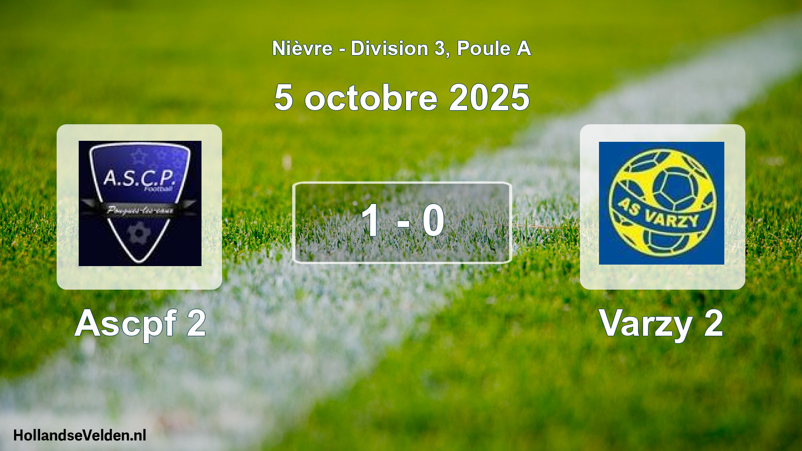 Match joué: Ascpf 2 - Varzy 2 1 - 0 (5 octobre 2025)