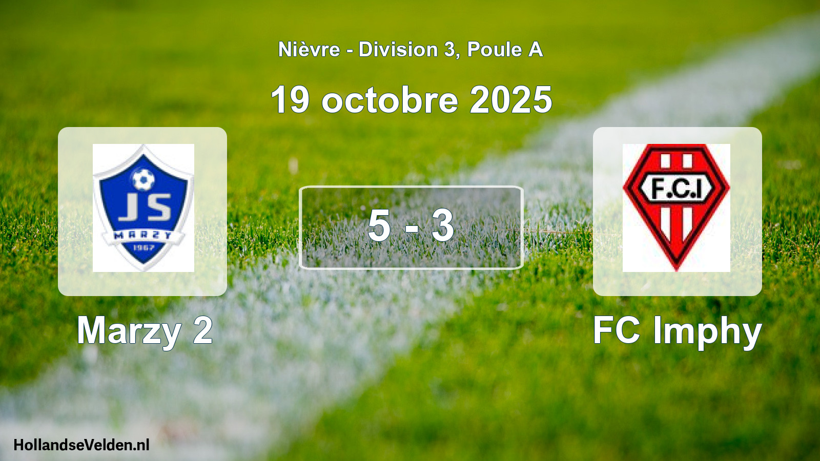 Total number of matches played: Marzy 2 - FC Imphy 5 - 3 (19 October 2025)