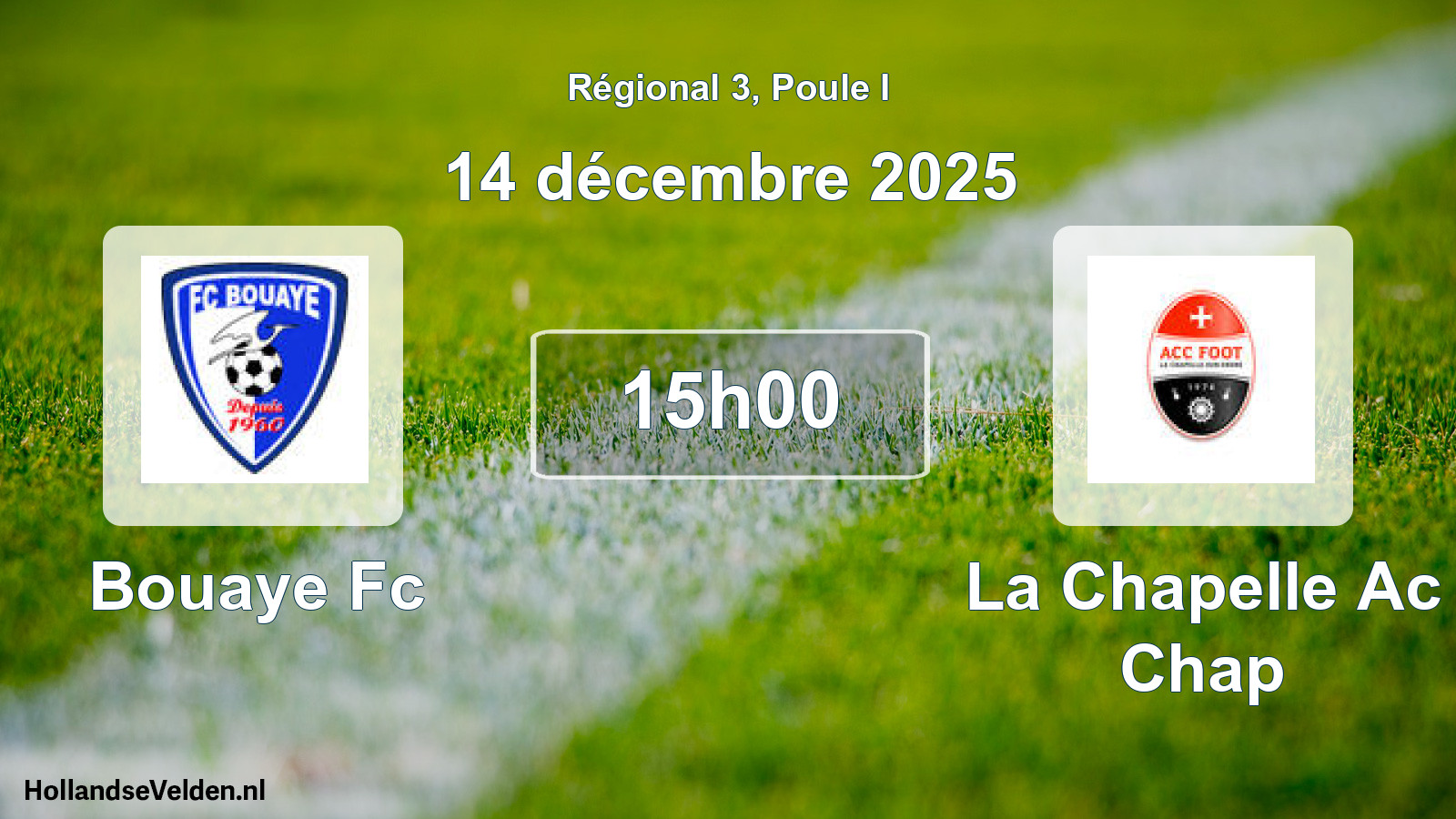 Scheduled Match: Bouaye Fc - La Chapelle Ac Chap (14 December 2025)