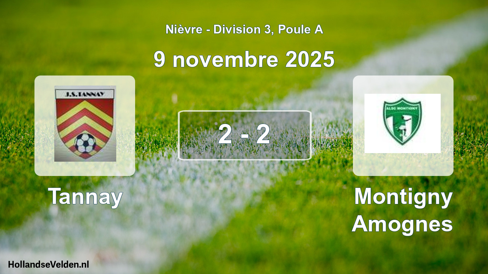 Gespeelde wedstrijd: Tannay - Montigny Amognes 2 - 2 (9 november 2025)