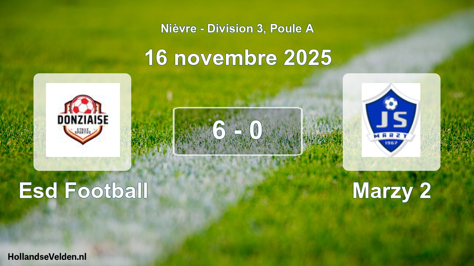 Match joué: Esd Football - Marzy 2 6 - 0 (16 novembre 2025)