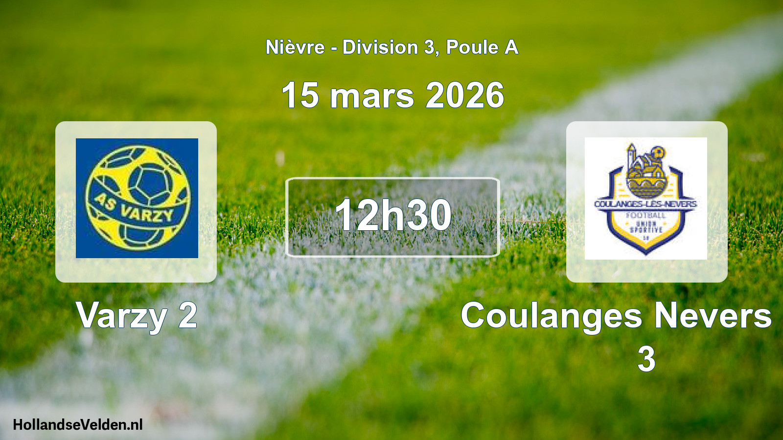 Match programmé: Varzy 2 - Coulanges Nevers US 3 (15 mars 2026)