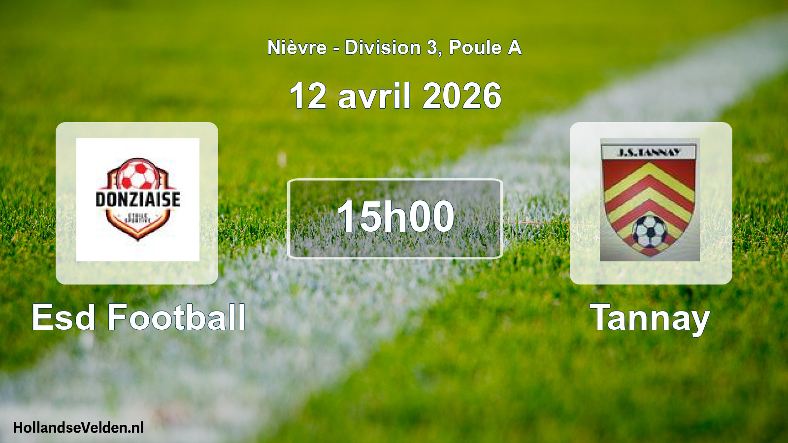 Match programmé: Esd Football - Tannay (12 avril 2026)