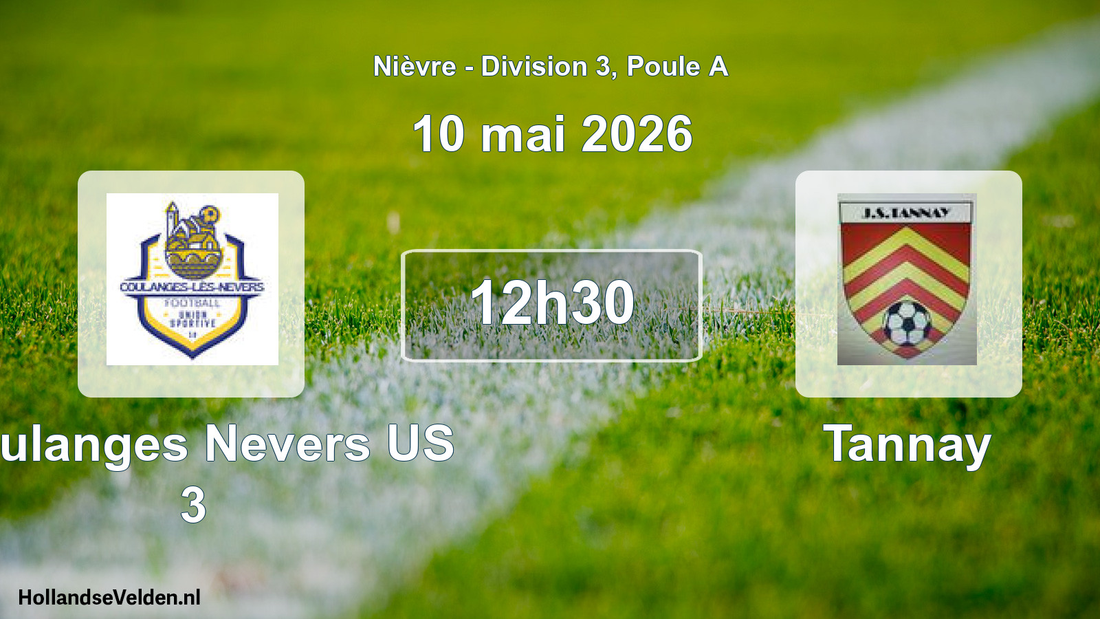 Geplande wedstrijd: Coulanges Nevers US 3 - Tannay (10 mei 2026)