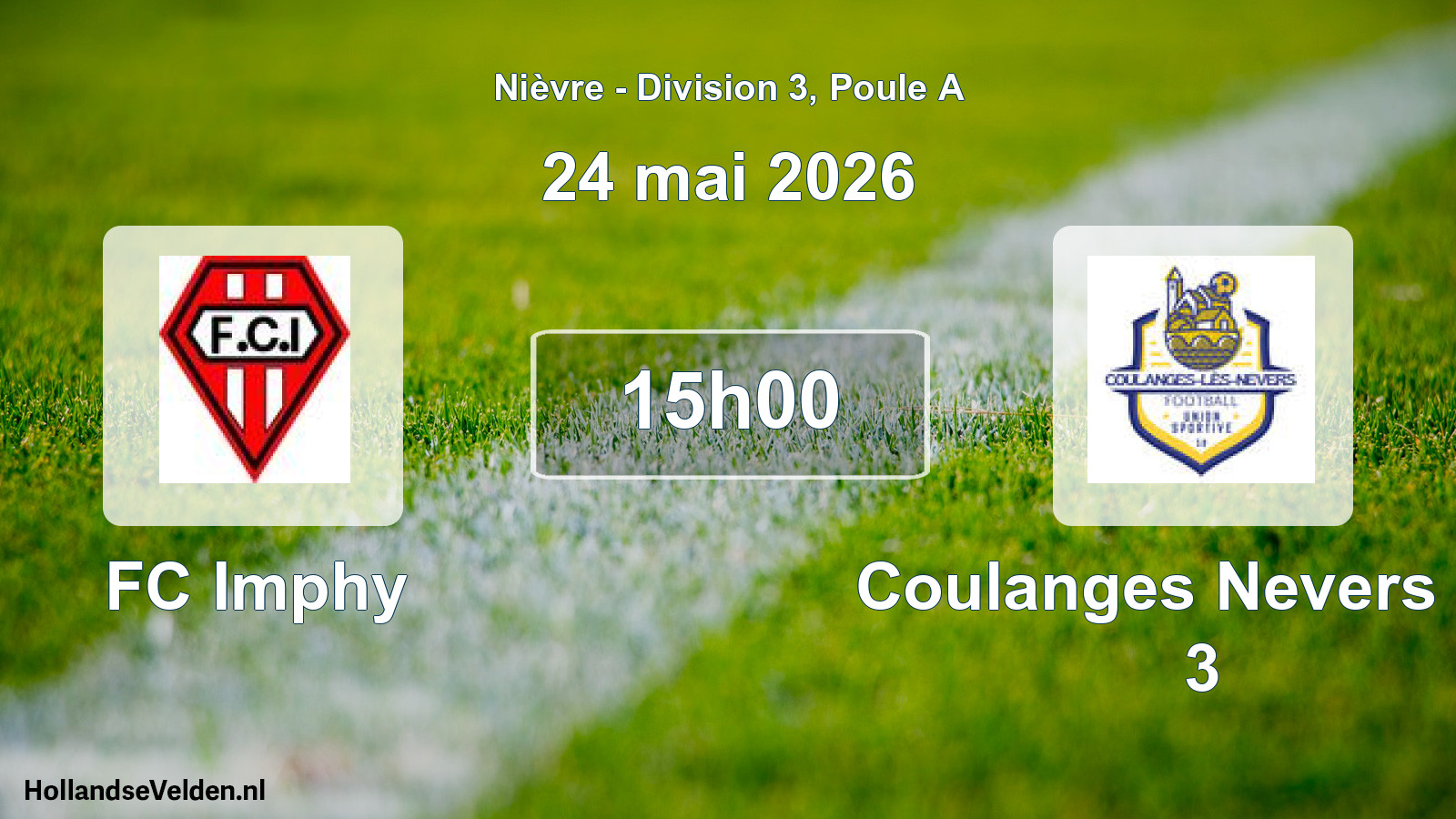Match programmé: FC Imphy - Coulanges Nevers US 3 (24 mai 2026)