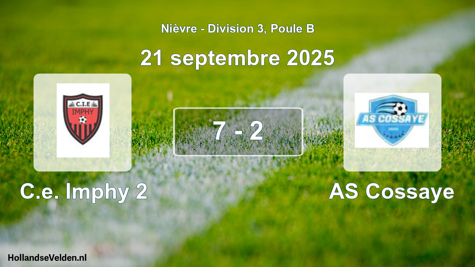 Total number of matches played: C.e. Imphy 2 - AS Cossaye 7 - 2 (21 September 2025)