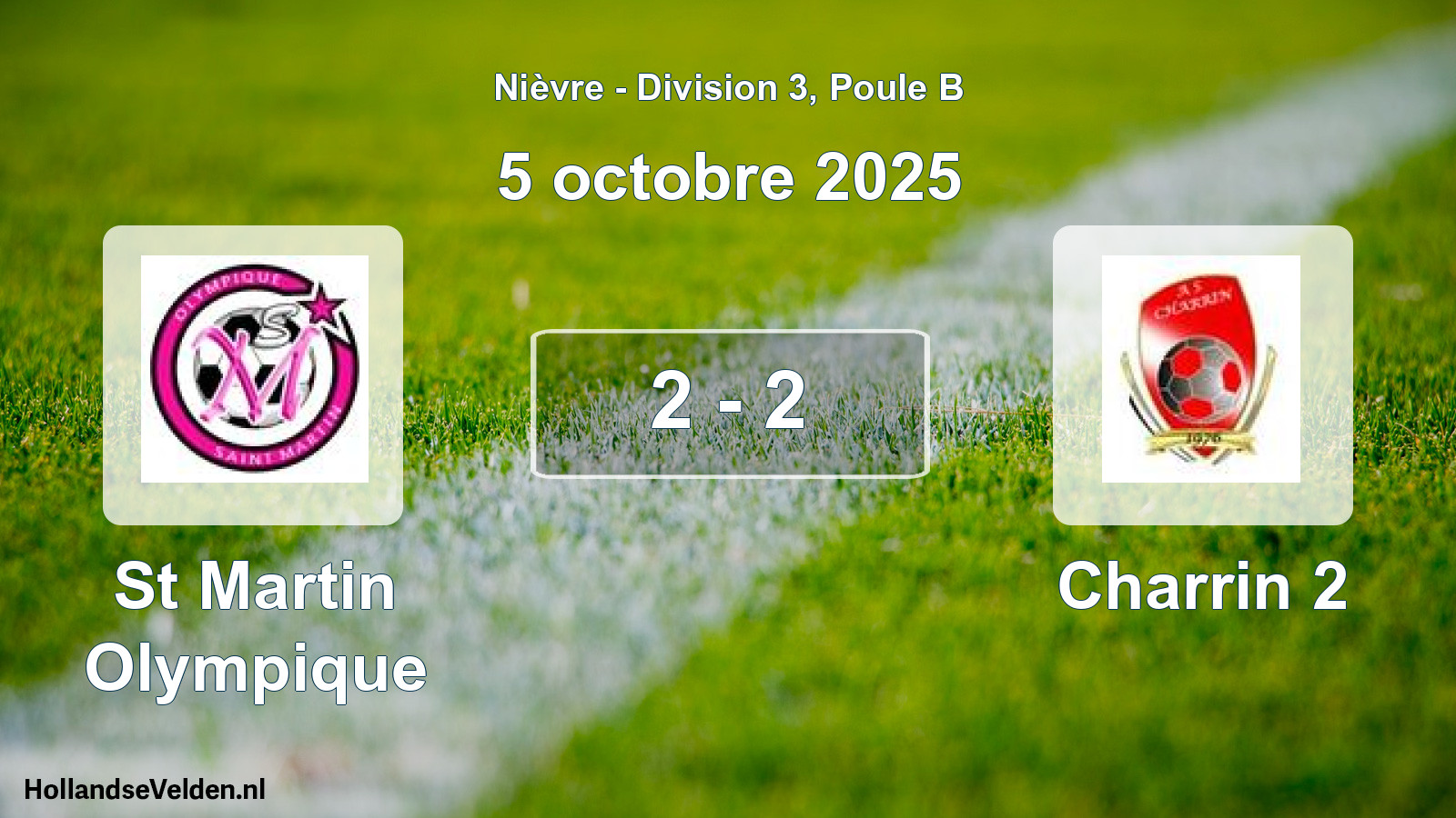 Match joué: St Martin Olympique - Charrin 2 2 - 2 (5 octobre 2025)