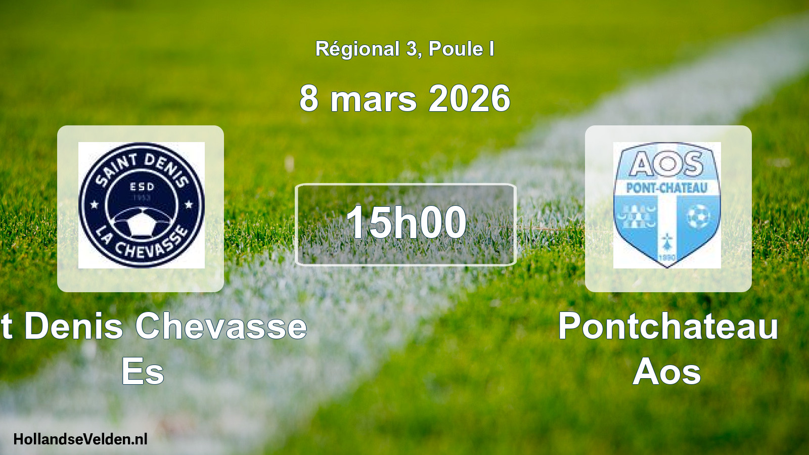 Geplande wedstrijd: St Denis Chevasse Es - Pontchateau Aos (8 mars 2026)