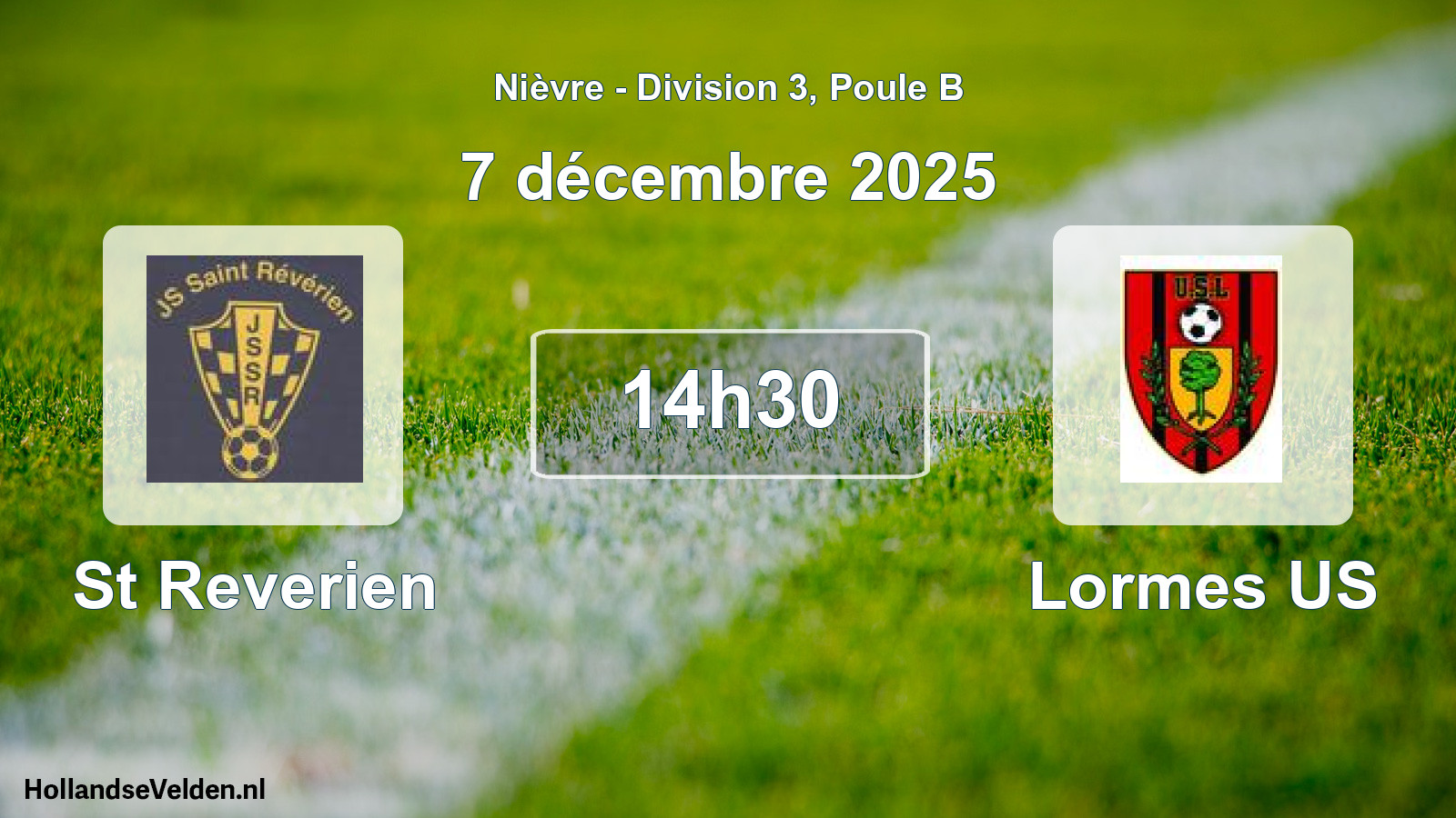 Match programmé: St Reverien - Lormes US (7 décembre 2025)