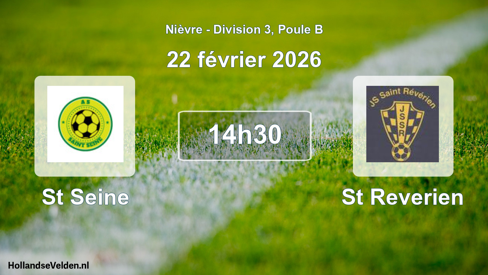 Match programmé: St Seine - St Reverien (22 février 2026)