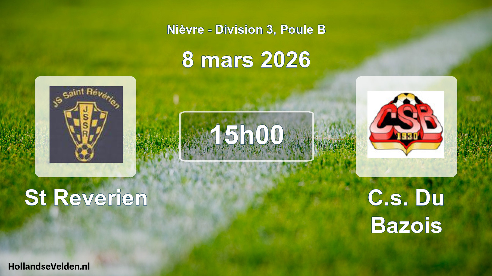 Match programmé: St Reverien - C.s. Du Bazois (8 mars 2026)