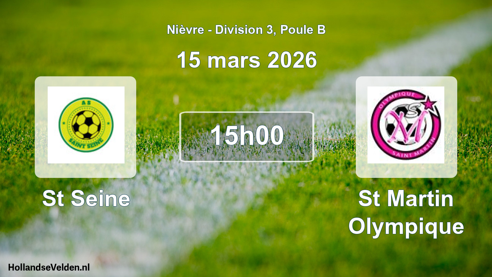 Match programmé: St Seine - St Martin Olympique (15 mars 2026)
