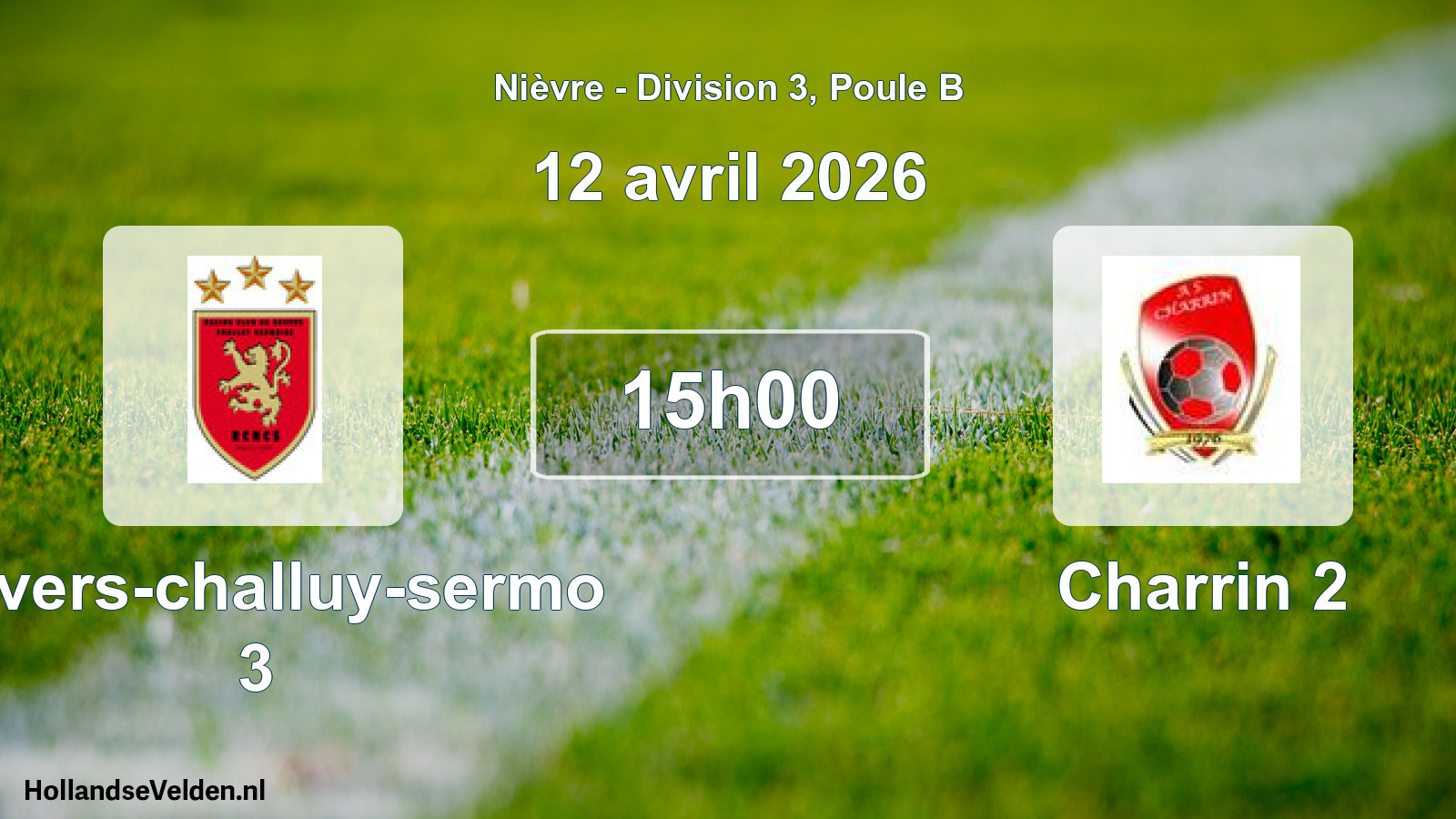 Scheduled Match: Nevers-challuy-sermo 3 - Charrin 2 (12 April 2026)