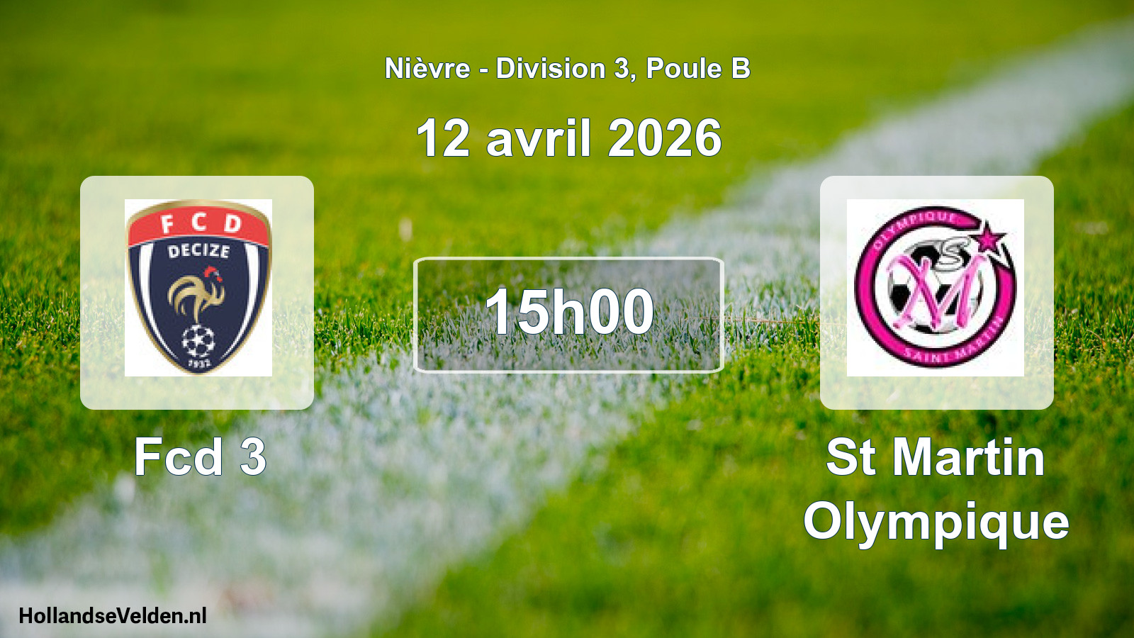 Scheduled Match: Fcd 3 - St Martin Olympique (12 April 2026)