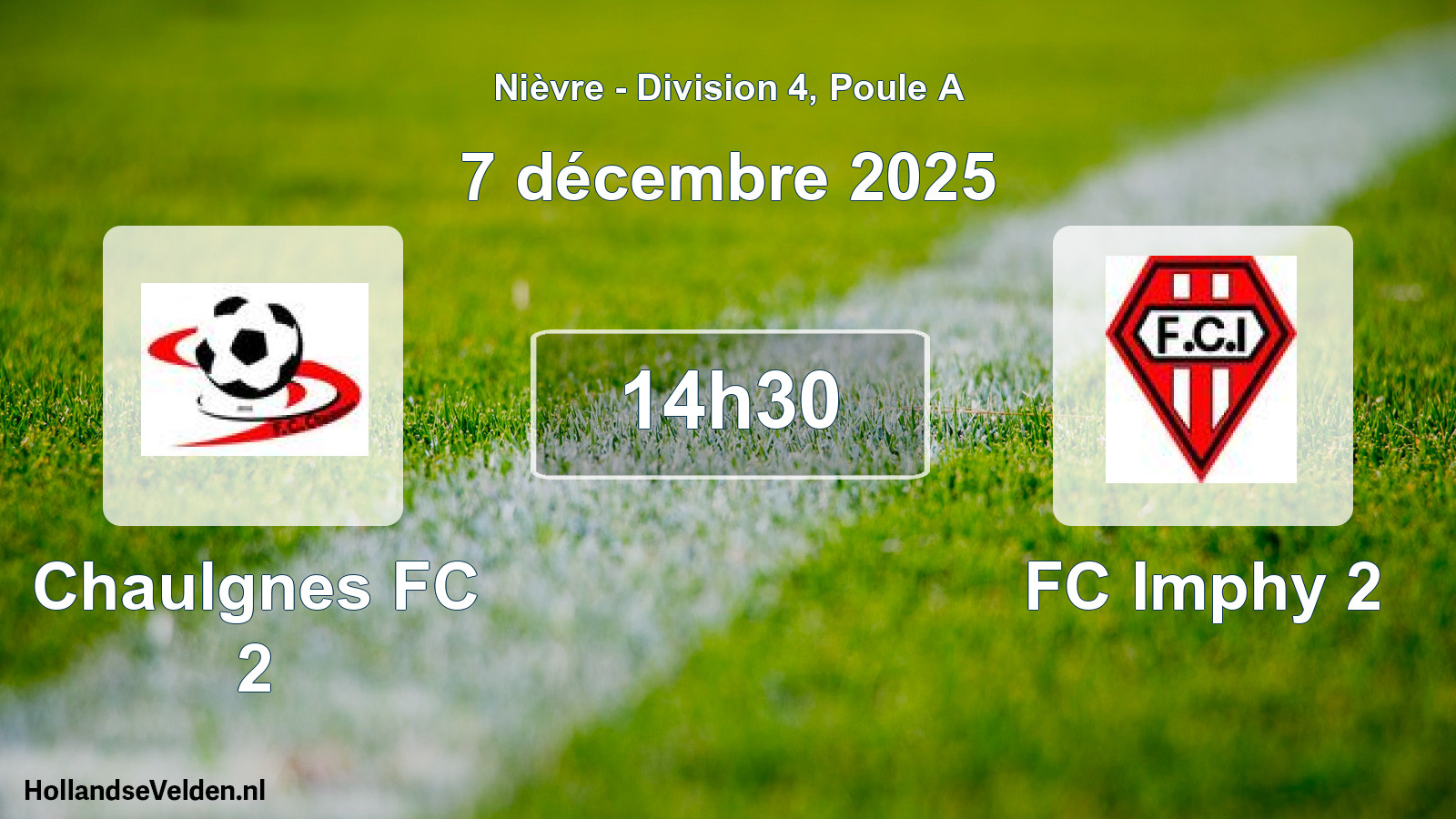 Match programmé: Chaulgnes FC 2 - FC Imphy 2 (7 décembre 2025)