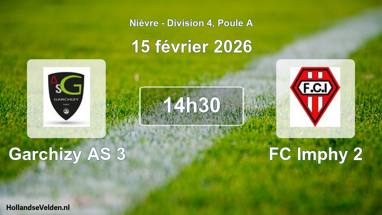Geplande wedstrijd: Garchizy AS 3 - FC Imphy 2 (15 februari 2026)