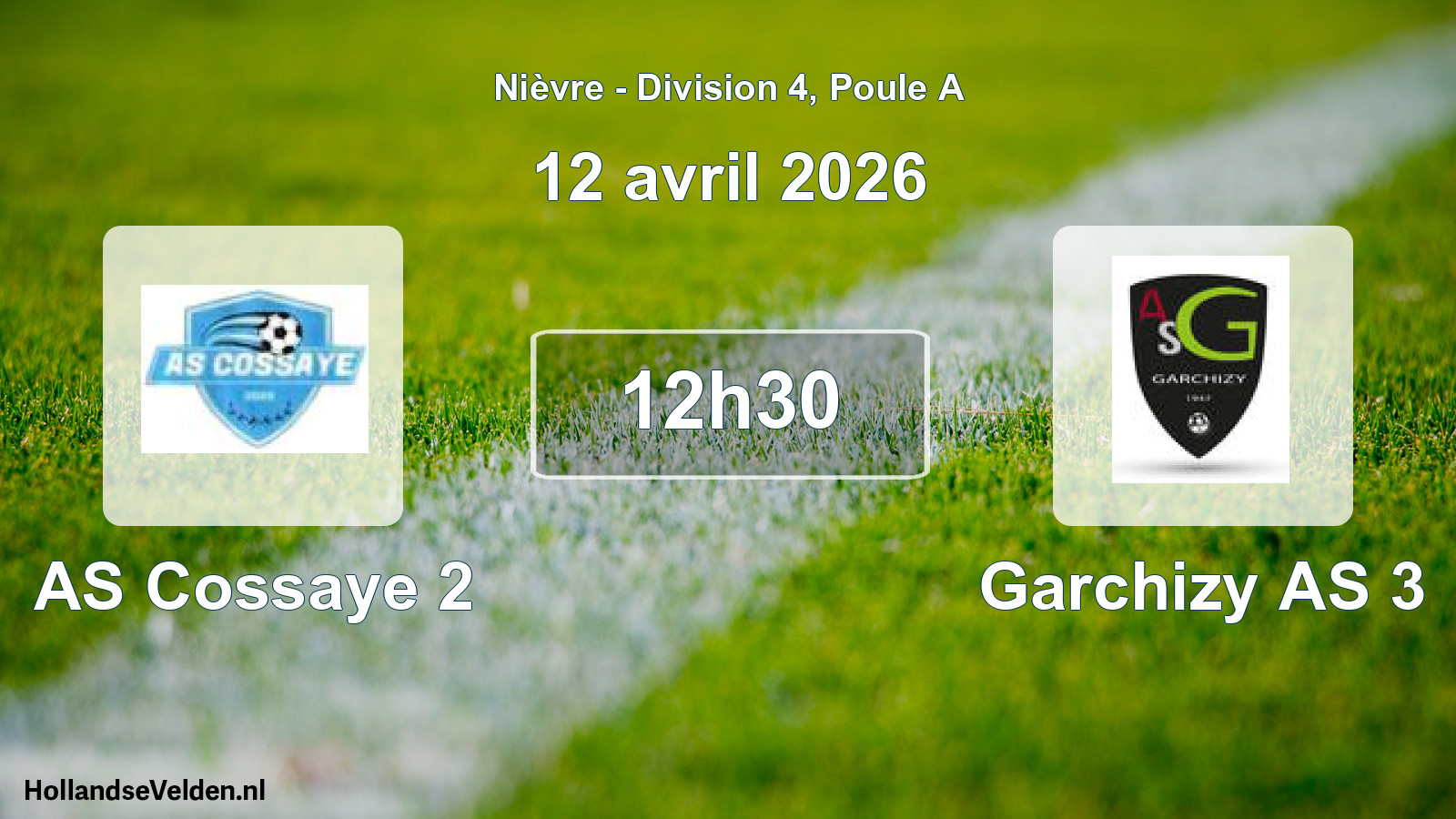 Scheduled Match: AS Cossaye 2 - Garchizy AS 3 (12 April 2026)