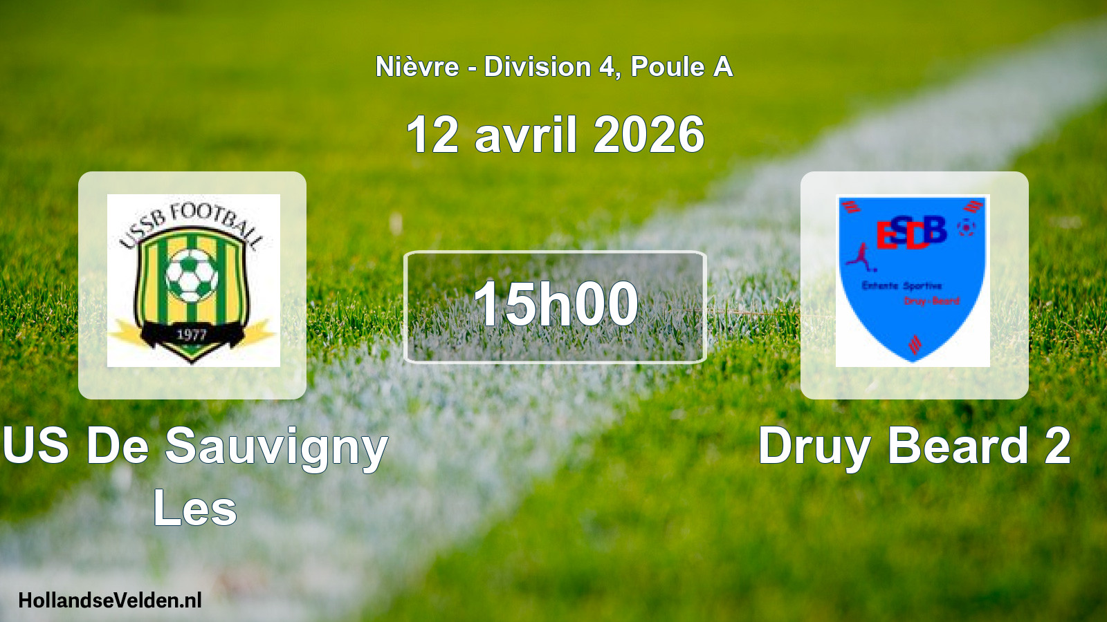 Scheduled Match: US De Sauvigny Les - Druy Beard 2 (12 April 2026)