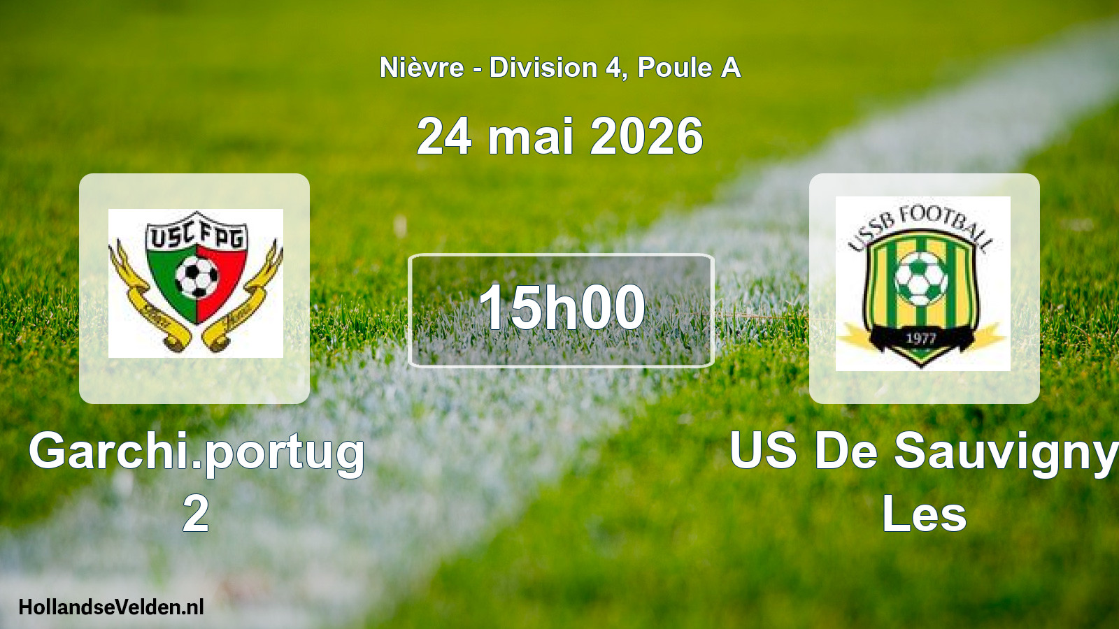 Geplande wedstrijd: Garchi.portug 2 - US De Sauvigny Les (24 mei 2026)