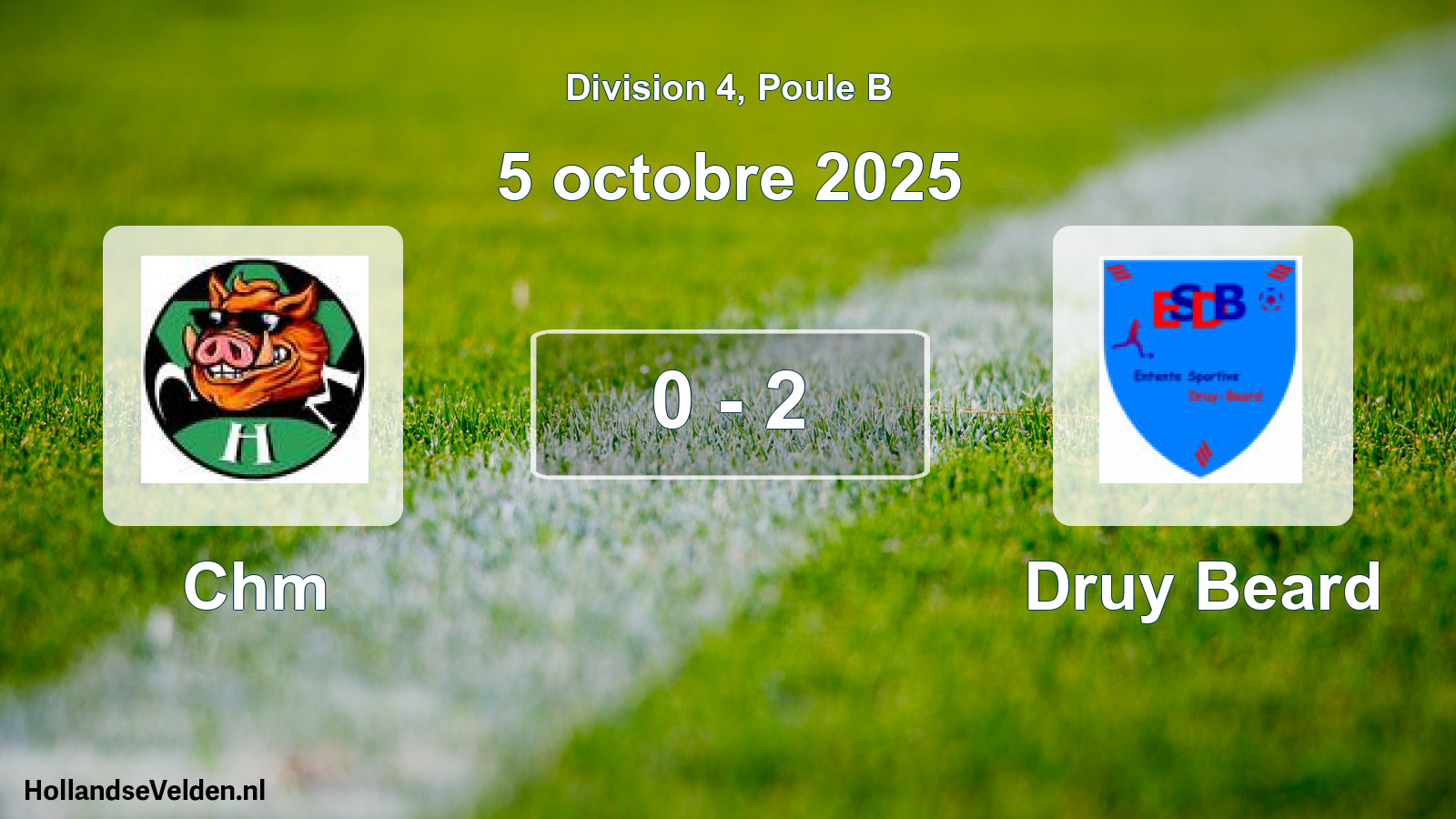Total number of matches played: Chm - Druy Beard 0 - 2 (5 October 2025)