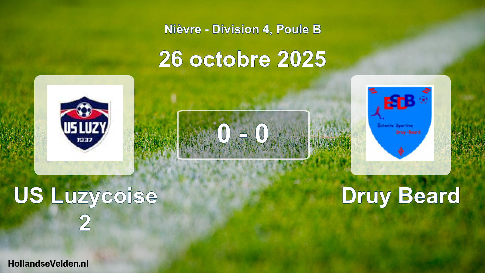 Match joué: US Luzycoise 2 - Druy Beard 0 - 0 (26 octobre 2025)
